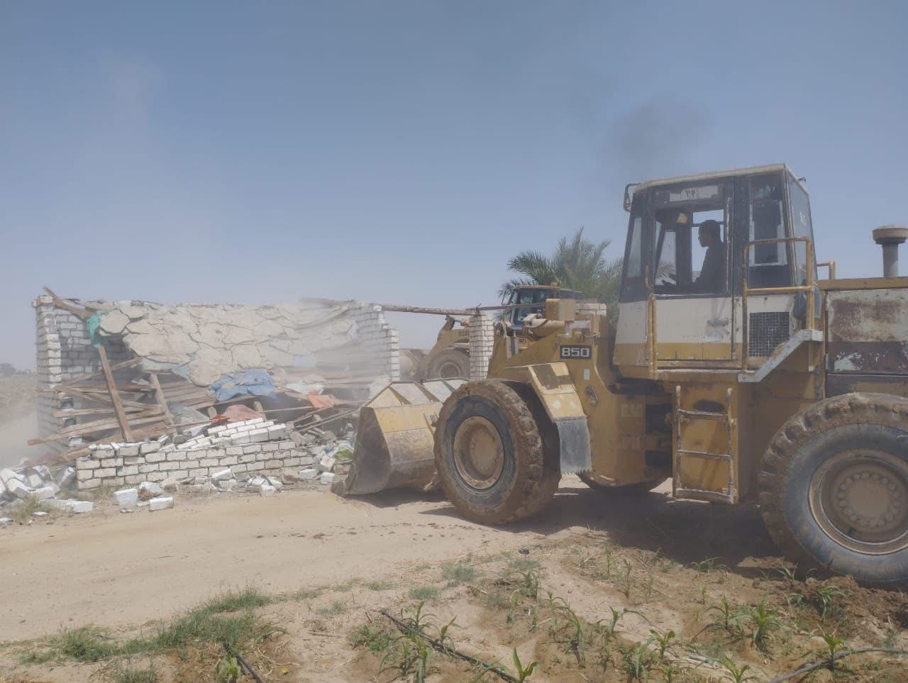 إزالة 507 أفدنة تعديات بمدينتي بنى سويف والفشن الجديدتين