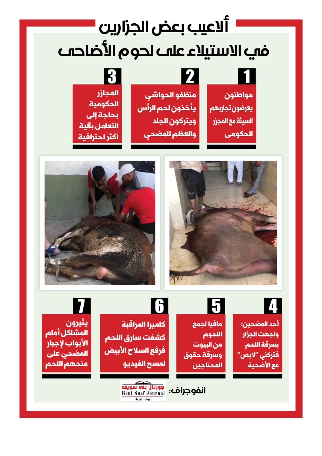 ألاعيب بعض الجزارين في الاستيلاء على لحوم الأضاحي